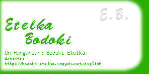 etelka bodoki business card